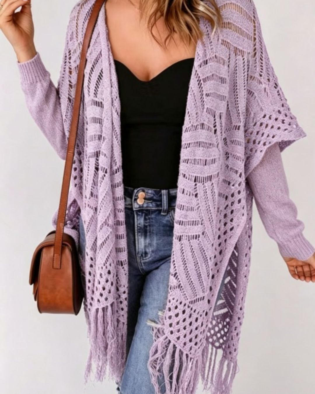 Willluxe® Fringe Knit Bikini Cover-Up