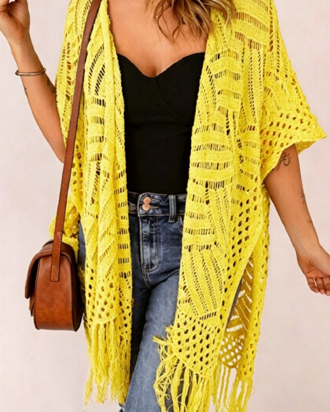 Willluxe® Fringe Knit Bikini Cover-Up