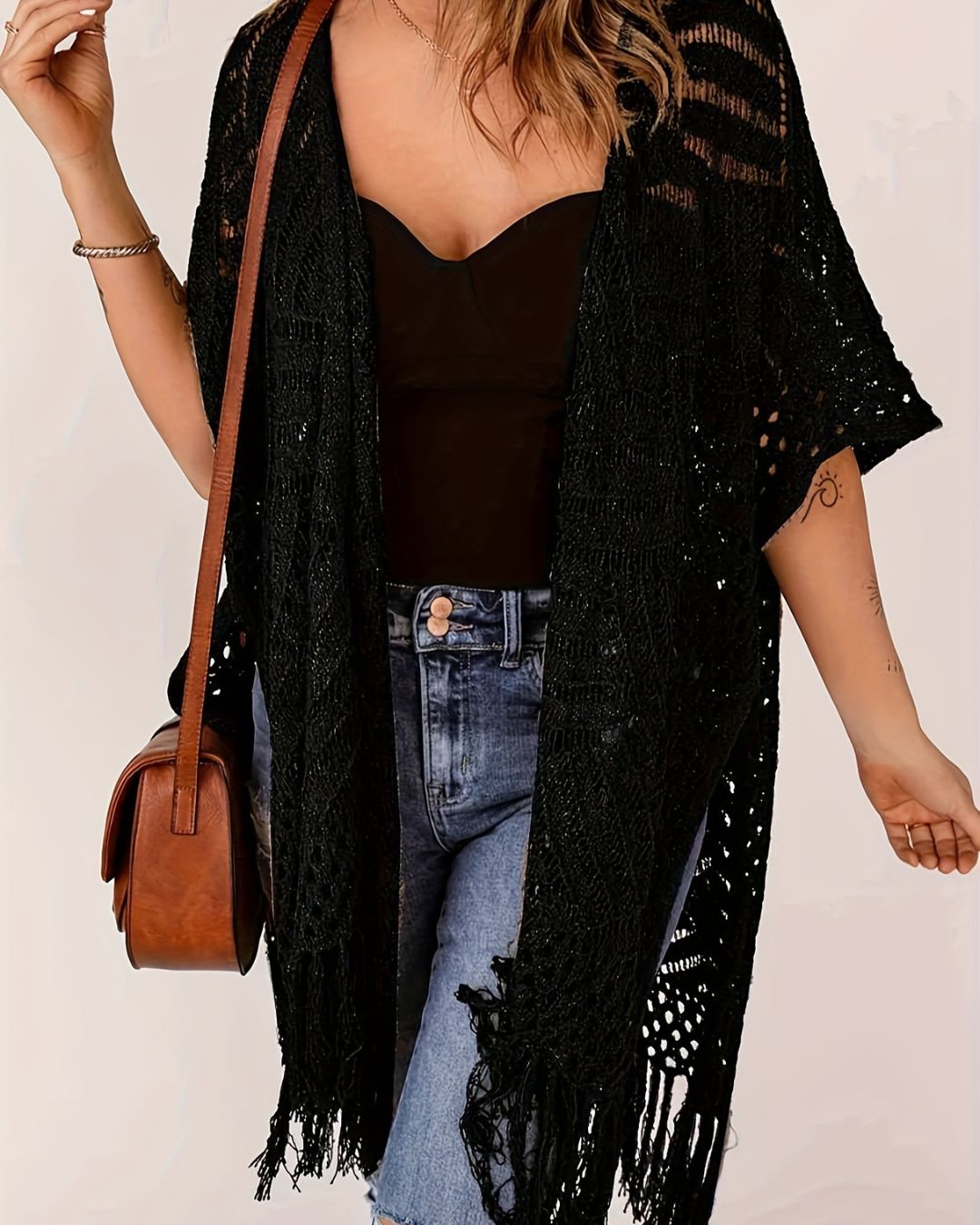 Willluxe® Fringe Knit Bikini Cover-Up