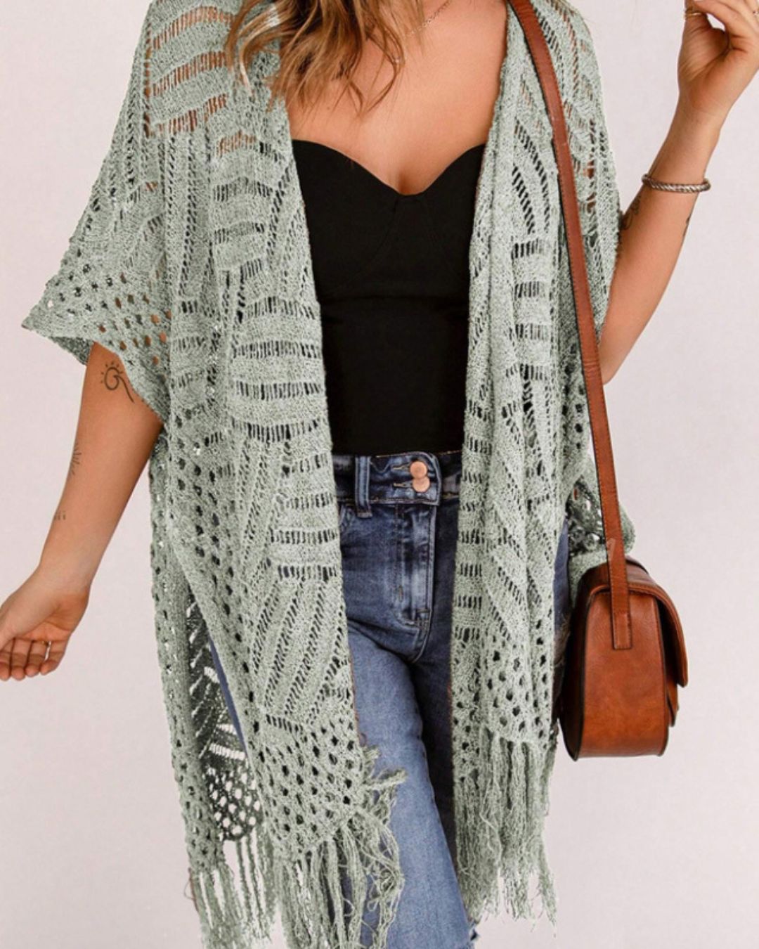 Willluxe® Fringe Knit Bikini Cover-Up