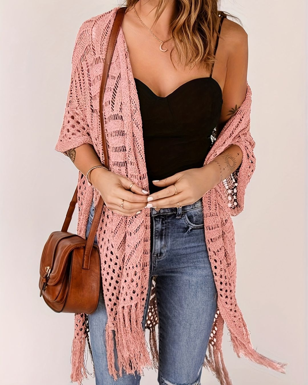 Willluxe® Fringe Knit Bikini Cover-Up