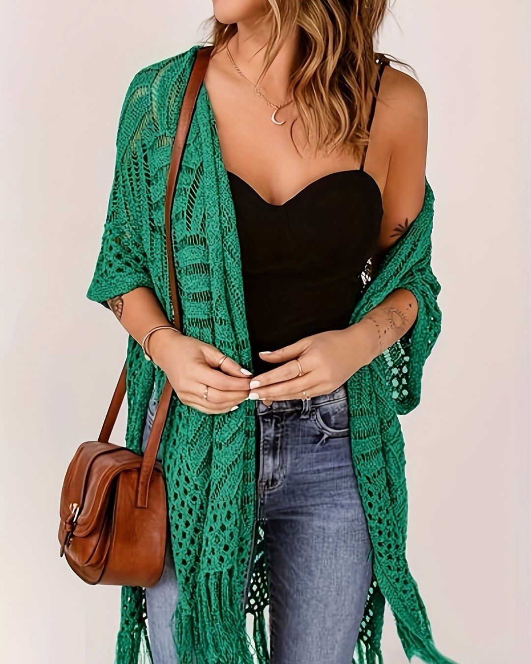 Willluxe® Fringe Knit Bikini Cover-Up