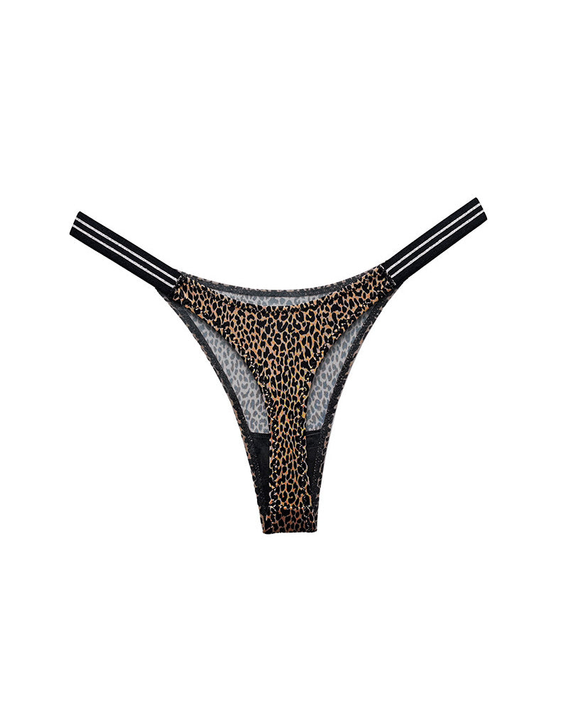 Willluxe® SparkleGlam – Seamless Leopard Print Bikini Thong