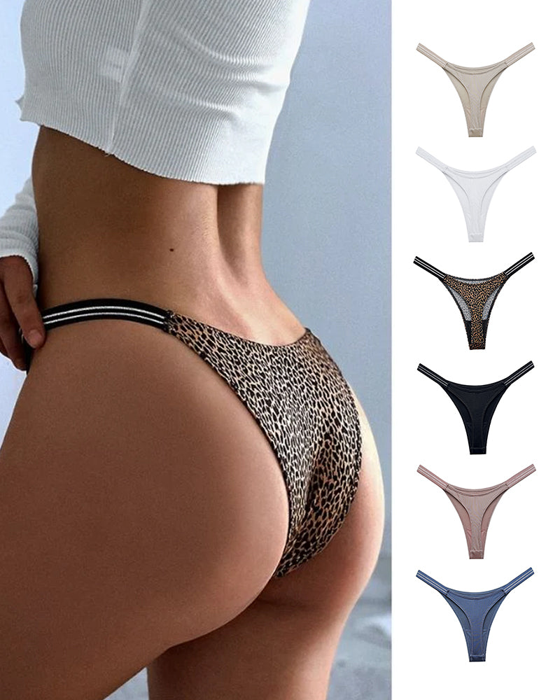 Willluxe® SparkleGlam – Seamless Leopard Print Bikini Thong