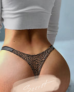 Willluxe® SparkleGlam – Seamless Leopard Print Bikini Thong