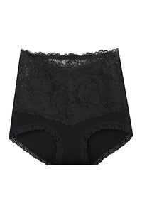 Willluxe® High-Waisted Tummy-Control Pure Cotton Lace Panties