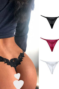 Willluxe® Butterfly Lace V-Cut Thong