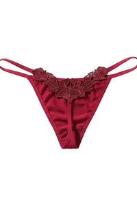 Willluxe® Butterfly Lace V-Cut Thong