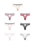 Willluxe® Sheer Heart Mesh Lace Thong