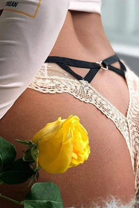 Willluxe® Sheer Heart Mesh Lace Thong