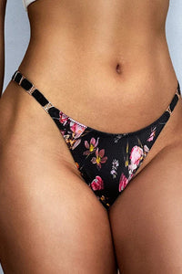 Willluxe® Metal V-Cut Low-Rise Ice Silk Thong
