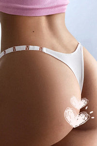 Willluxe® Metal V-Cut Low-Rise Ice Silk Thong