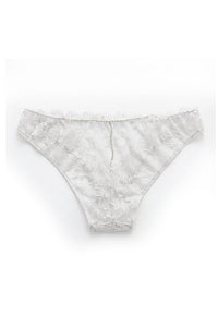 Willluxe® Low-Rise Rhinestone Chain Sheer Floral Lace Thong Panties