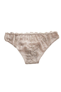 Willluxe® Low-Rise Rhinestone Chain Sheer Floral Lace Thong Panties