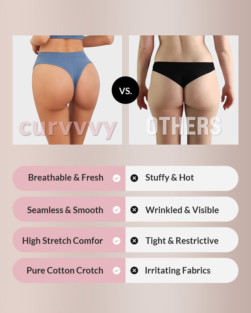 Willluxe® Comfort Seamless Sport Thong Panties