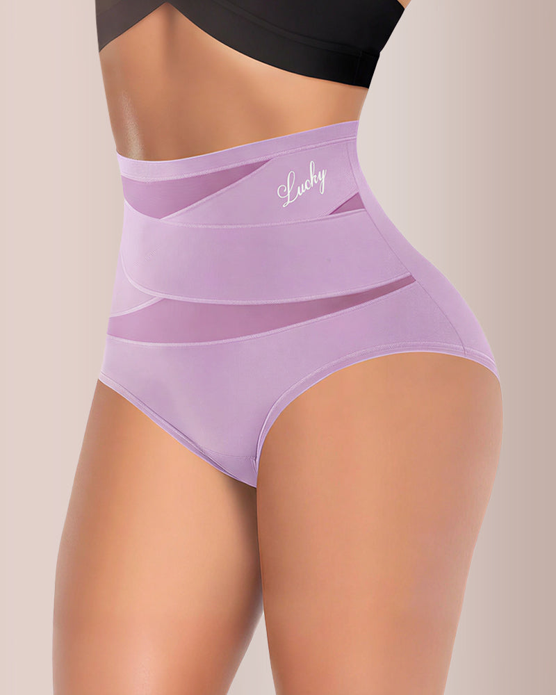 Willluxe® Crossover High-Waist Tummy Control Panties (5 Pack)