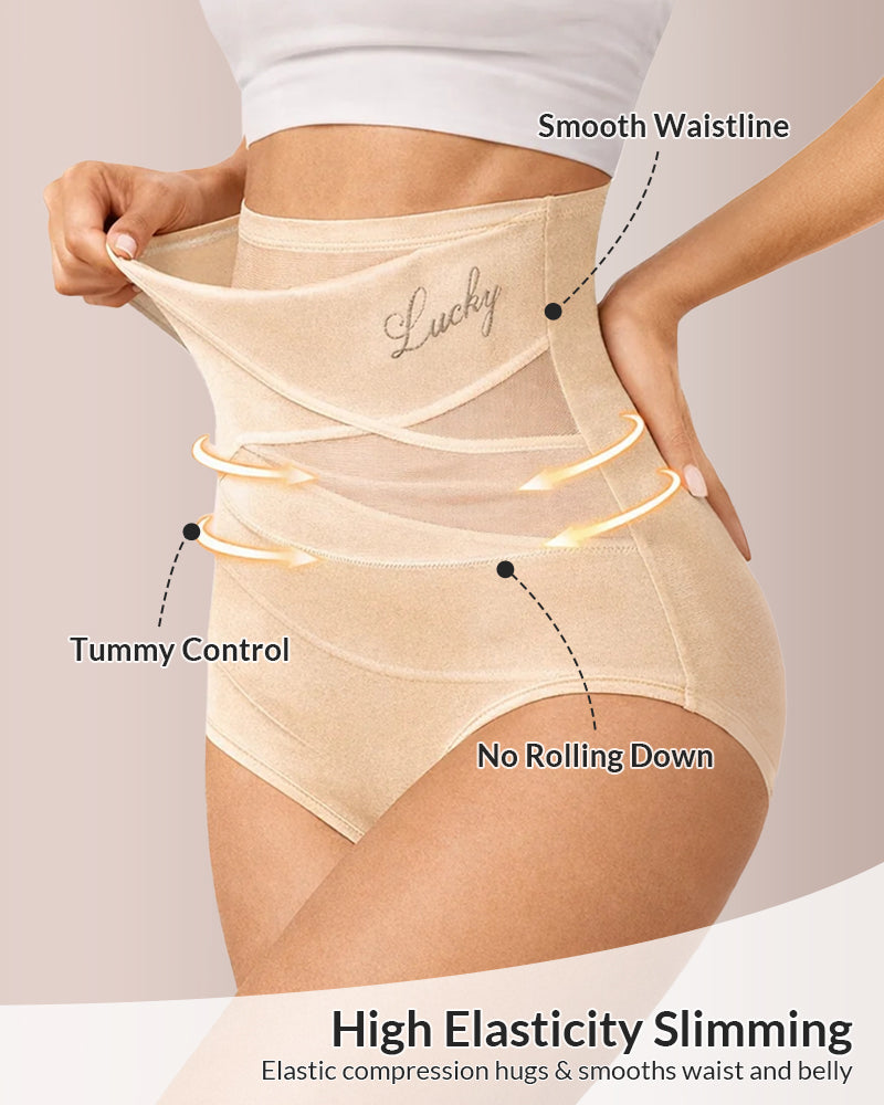 Willluxe® Crossover High-Waist Tummy Control Panties