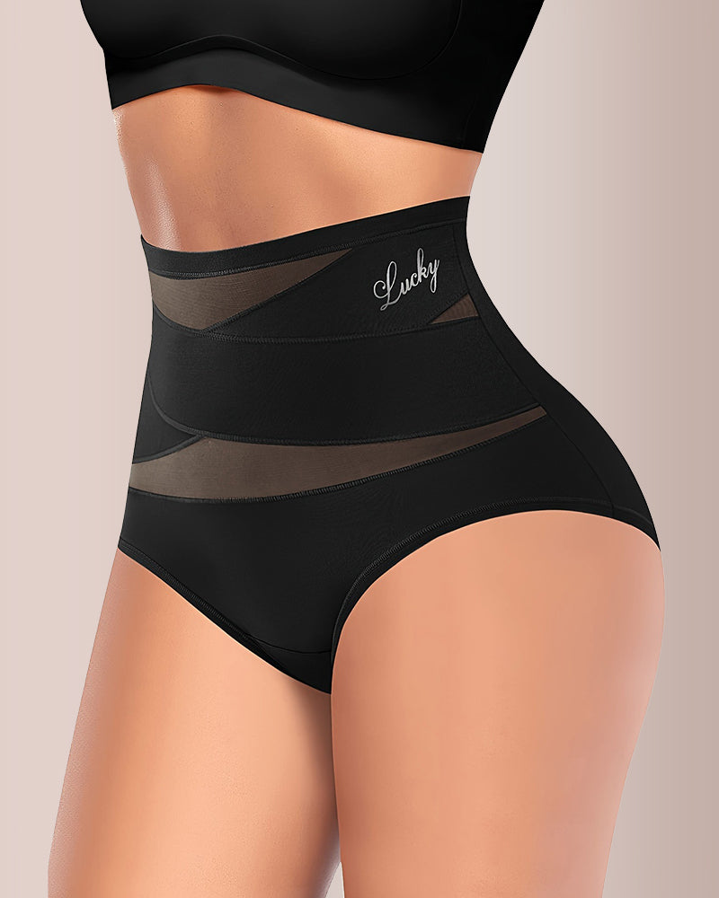 Willluxe® Crossover High-Waist Tummy Control Panties (5 Pack)