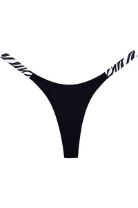 Willluxe® High-Cut Cotton Thong with Animal Print Straps