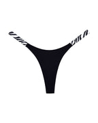 Willluxe® High-Cut Cotton Thong with Animal Print Straps