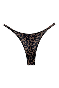 Willluxe® Plus-Size Ice Silk Thong – Ruched, Single-Strap, High-Cut