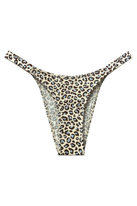 Willluxe® Pure Cotton V-Cut High Leg Thong with Zebra Print Straps