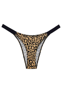 Willluxe® Pure Cotton V-Cut High Leg Thong with Zebra Print Straps