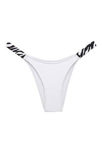 Willluxe® Pure Cotton V-Cut High Leg Thong with Zebra Print Straps