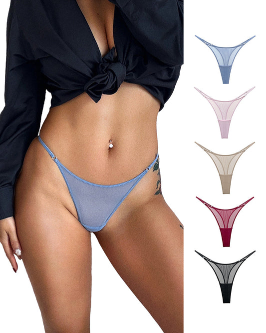 WILLLUXE® The Siren Sheer Mesh Adjustable Thong
