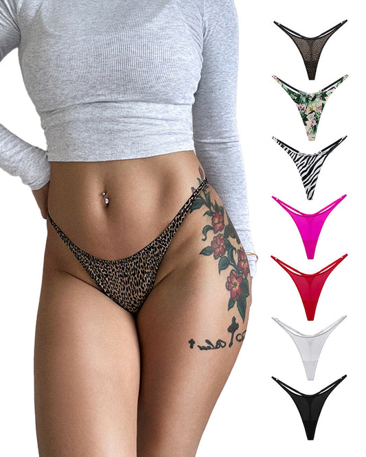 WILLLUXE® Adjustable ice silk thong – low-rise, high-cut, seamless
