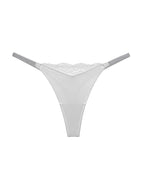 Willluxe® Plus-size crystal lace thong – high-cut ice silk T-back