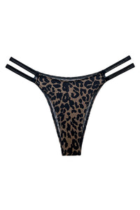 Willluxe® Plus-Size Rhinestone Double Strap High-Cut Ice Silk Panty