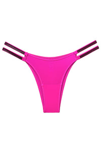 Willluxe® Plus-Size Rhinestone Double Strap High-Cut Ice Silk Panty
