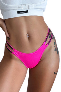 Willluxe® Plus-Size Rhinestone Double Strap High-Cut Ice Silk Panty
