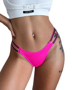Willluxe® Plus-Size Rhinestone Double Strap High-Cut Ice Silk Panty