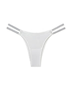 Willluxe® Plus-Size Rhinestone Double Strap High-Cut Ice Silk Panty
