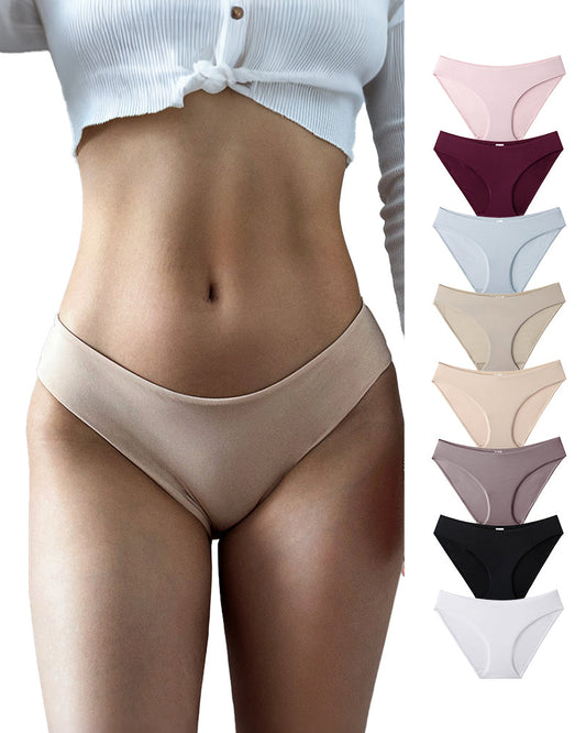 WILLLUXE® Barely-There Ice Silk Seamless Low-Rise Briefs
