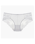 Willluxe® Whisper Sheer Dotted Mesh & Floral Lace Low-Rise Panties