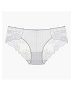 Willluxe® Whisper Sheer Dotted Mesh & Floral Lace Low-Rise Panties