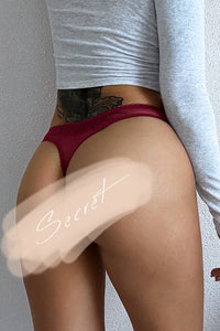 Willluxe® Romantic Sheer Mesh & Lace Thong Panty