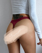 Willluxe® Romantic Sheer Mesh & Lace Thong Panty