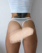 Willluxe® Romantic Sheer Mesh & Lace Thong Panty