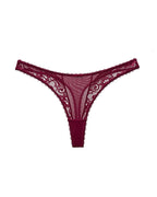 Willluxe® Romantic Sheer Mesh & Lace Thong Panty
