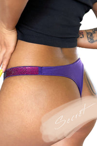 Willluxe® Gradient Rhinestone Thong