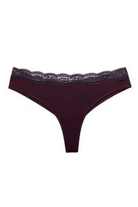 Willluxe® Lace High Cut Color Block Thong