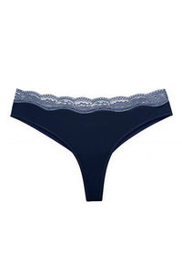 Willluxe® Lace High Cut Color Block Thong