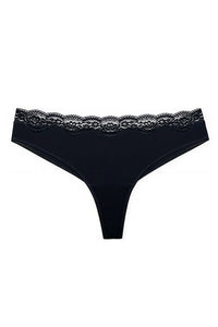 Willluxe® Lace High Cut Color Block Thong