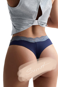Willluxe® Lace High Cut Color Block Thong