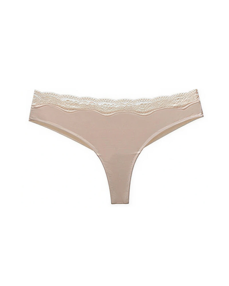 Willluxe® Lace High Cut Color Block Thong
