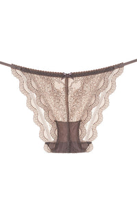 Willluxe® Sheer Floral Lace Strappy Cheeky Panties